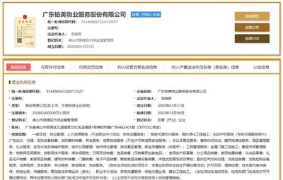 鉑美物業(yè)經(jīng)營范圍新增職業(yè)中介活動